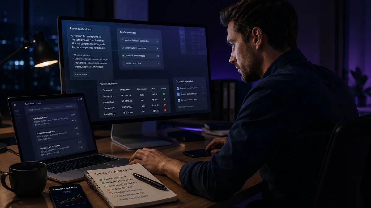 Os 7 sinais de que seu trabalho já está sendo automatizado com IA