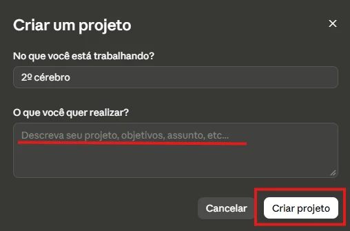 Claude — passo 2: adicionar arquivos ao projeto