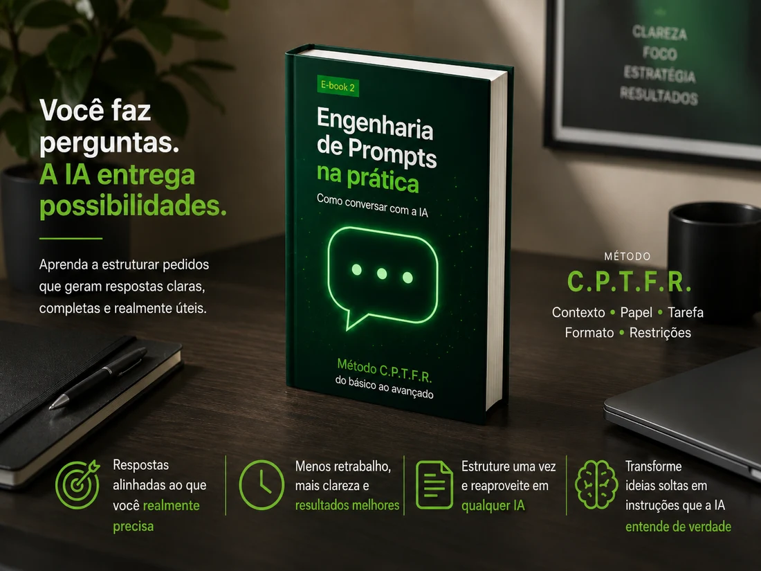 Engenharia de Prompts na Prática — você faz perguntas, a IA entrega possibilidades